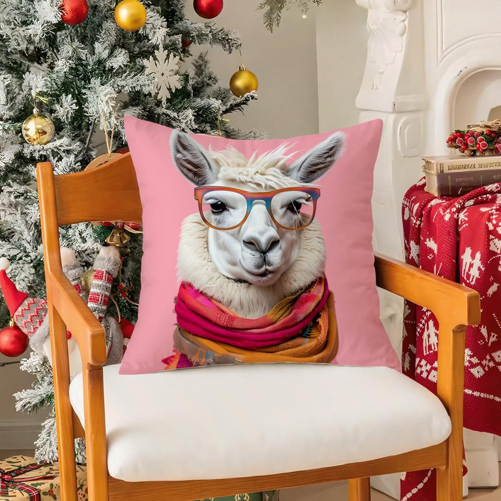 Cute Funny Cartoon Party Decorations Animals Pillow Case Silky Short Plush With Invisible Zipper Dustproof Sofa Cushion Cover