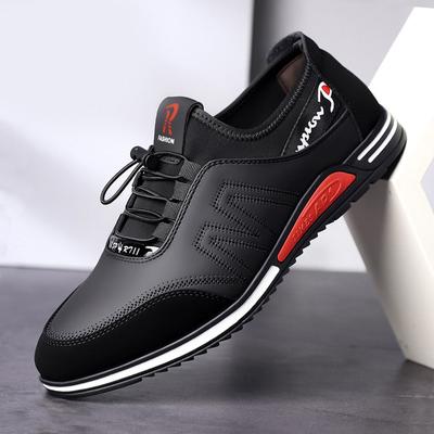 Spring New Leather Shoes Low-cut Fashion Trend Lace-up Business Casual Leather Shoes Breathable Men's Leather Shoes
