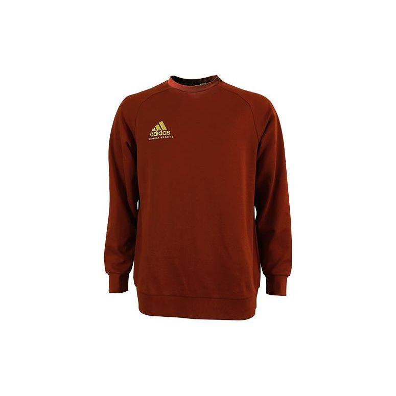 

Adidas Sports Casual Basic Crew Neck Pullover Sweatshirt Soft Comfort Daily Versatile Unisex Top Red ADICSTL06-RG S