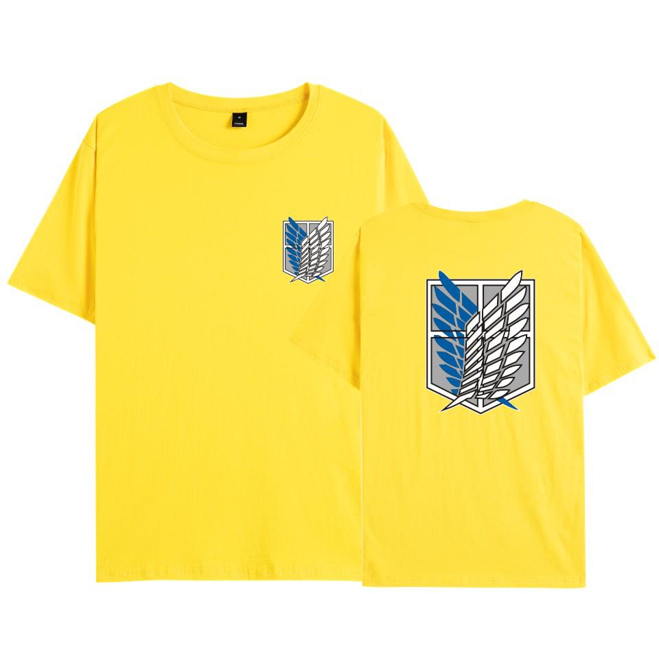 Attack on Titan Survey Corps Wings of Freedom T-Shirt - Mikasa & Eren Short Sleeve Jacket