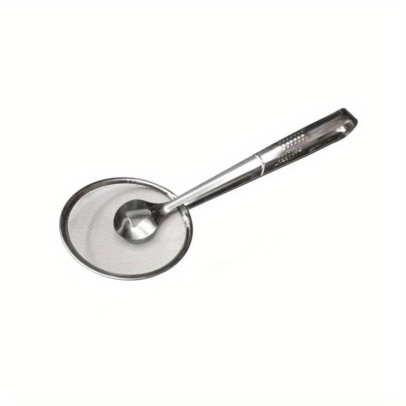 

Фильтр для удаления брызг масла из нержавеющей стали, многофункциональный кухонный инструмент для жарки, приготовления пищи и удаления жира с эргономичной ручкой 1pcs серебряный