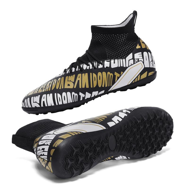 

Высококачественные молодежные футбольные бутсы со сломанными ногтями, мужские резиновые бутсы на шнуровке с мягкой подошвой, большие размеры 48 чёрный