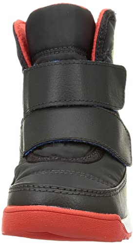 Sorel Kids Whitney II Strap Waterproof Boots NC3919, Size 15.0cm, Jet and Poppy Red