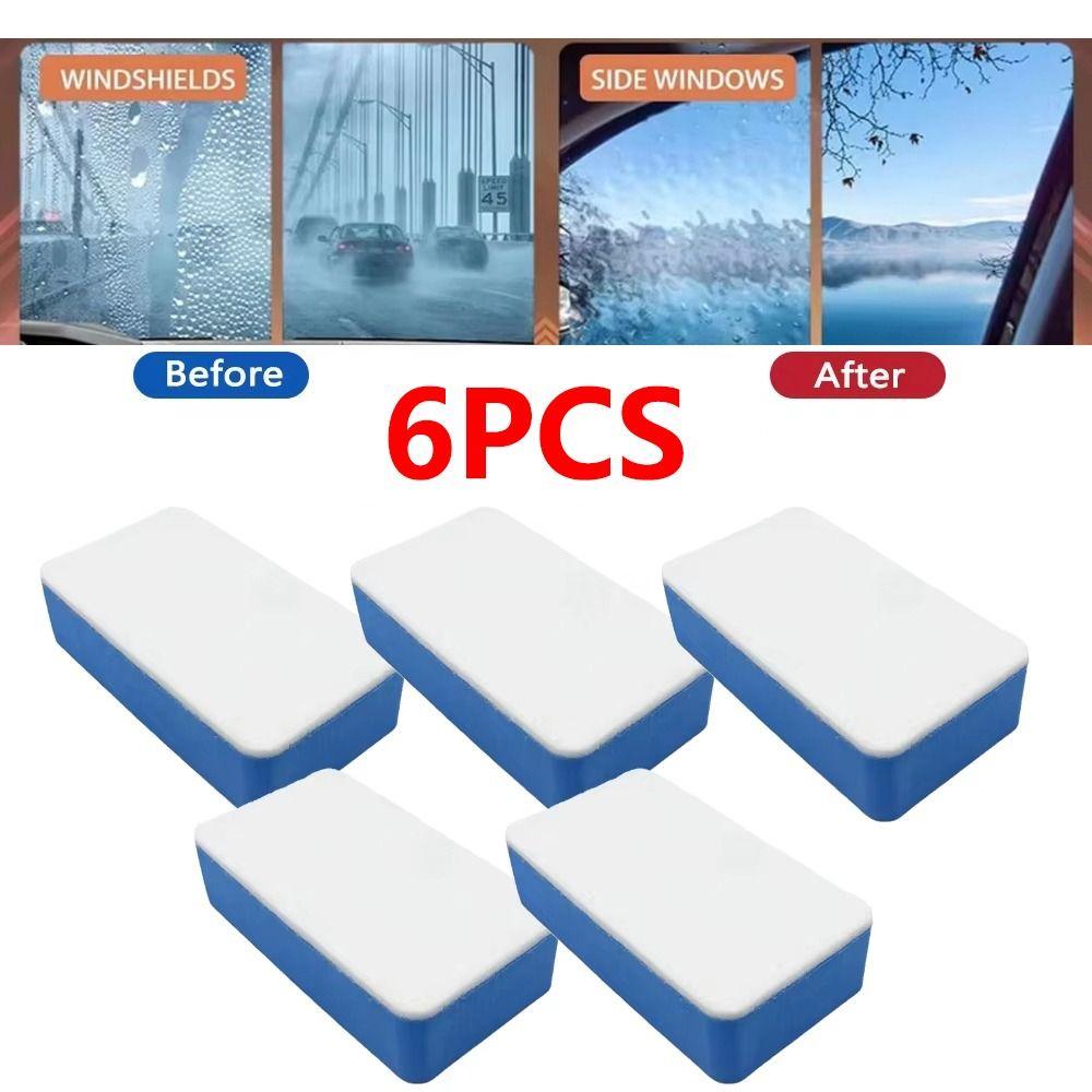 6Pcs Wool Felt Car Oil Film Sponge Cleaning Eraser Wear-resistant Oil Film Cleaning Sponge Durable Wiper Polishing Sponges