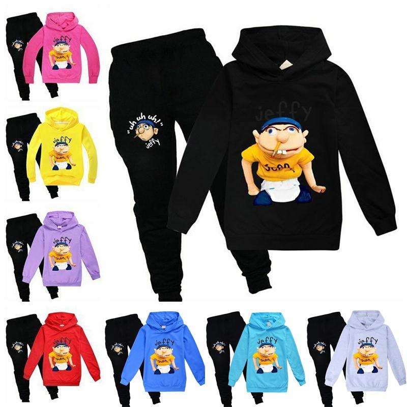 Jeffy Puppet Hoodies Kids Spring Autumn Casual Tracksuits With Bright Digital Printing And Exquisite Stitching
