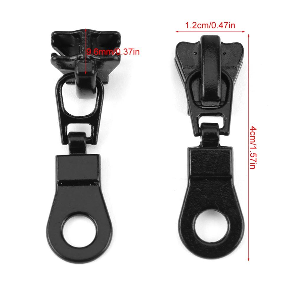 20pcs 1.57inch Replacement Kit Black Zipper Pulls Heavy Duty Zipper Sliders Fastener Replacement