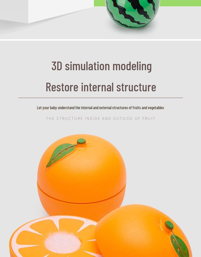 Junior Dollhouse Kitchen Toys: Cuttable Fruits & Vegetables for Kids' Fun