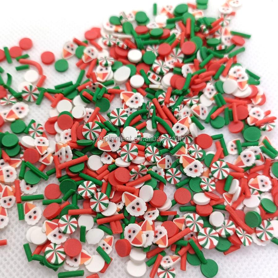 5mm Fruits Shape Christmas Halloween Sprinkles Polymer Clay Slices for Nail Slime Epoxy Resin Craft Diy