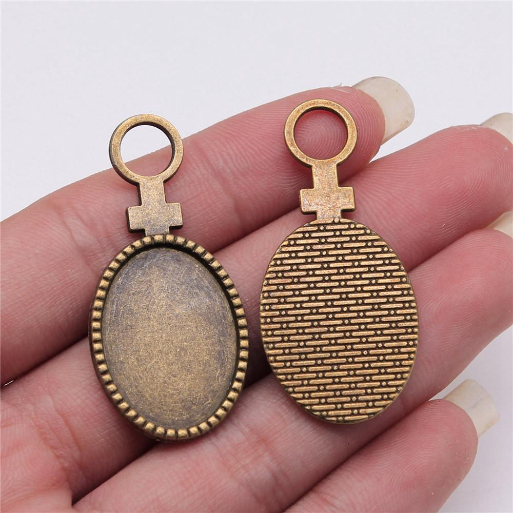 Owalna szklana baza kaboszonowa, oprawa, ramka pasująca 18x25mm 13x18mm, akcesoria, części, męska biżuteria, masywna, oryginalna dla Ciebie