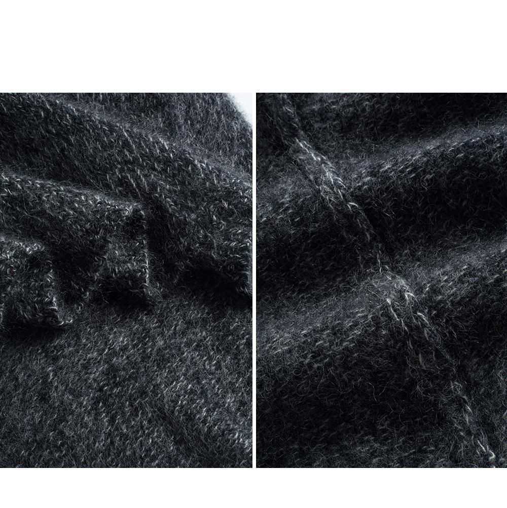 Retro V-Neck Lambswool Cashmere Bouclé Sweater
