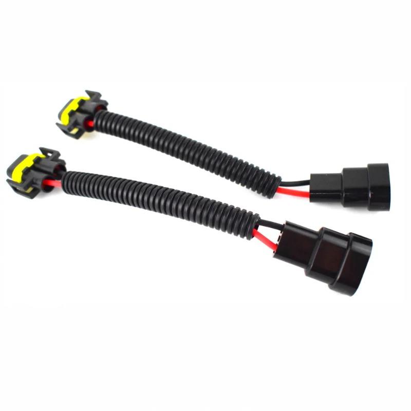 2PCS H11 to 9005 HB3 9006 HB4 Conversion Connector Waterproof Wiring Harness Headlight Fog Light Plug LED HID Car Socket Cable H11 To 9005 9006