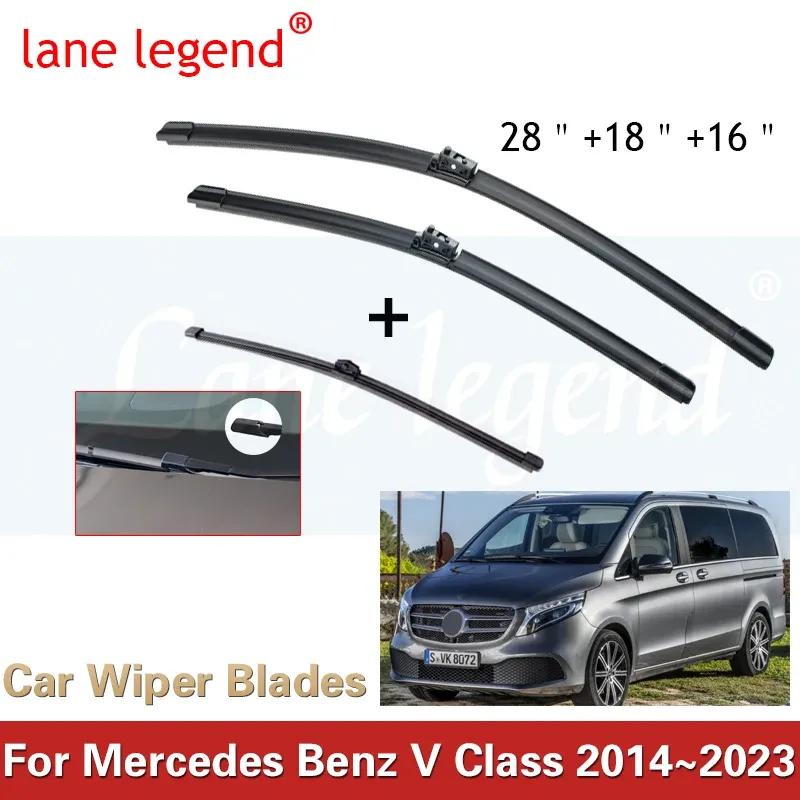För Mercedes Benz Vito Viano V-klass W447 2014~2023 Fram Bak Torkarblad Set Borstar Fönster Vindruta Vindruta Tillbehör