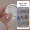 NICOLE DIARY Moonlight Plating Pearl Nail Powder White Mirror Aurora Effect Pigments UV Gel Polish Chrome Dust Nail Decorations