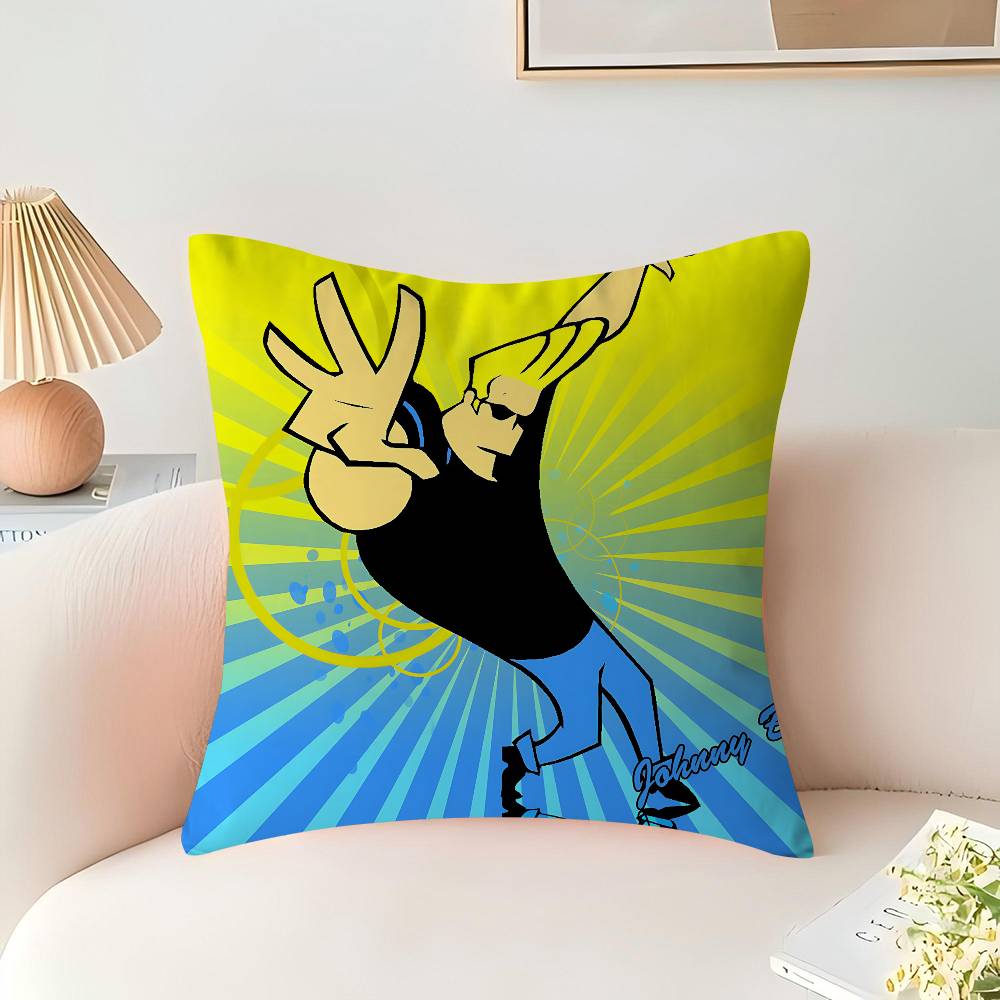 Cartoon J-Johnny Bravo Pillow Cover Sofa Cushion Cover Home Room Decoration Children Gift