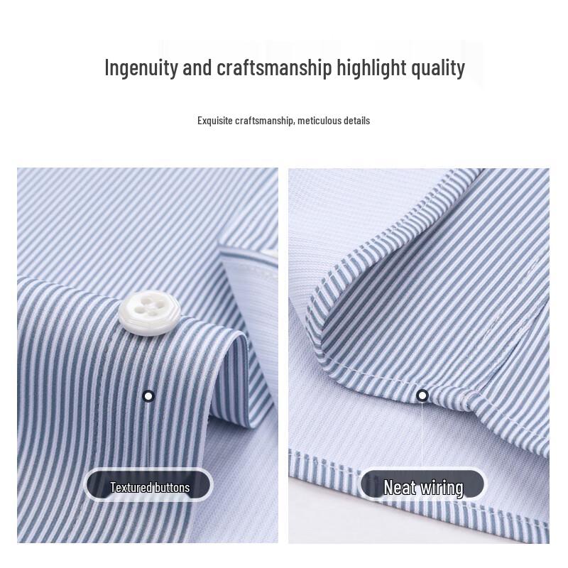 Romon Men's Short-Sleeve Business Shirt