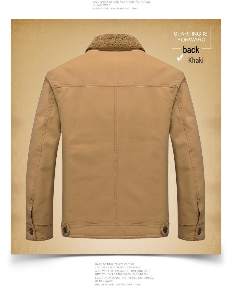 Men's Winter Casual Plus Velvet Thickened Jacket