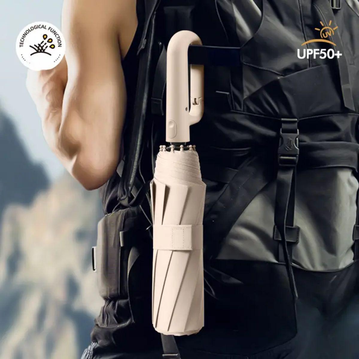 

Полностью автоматический складной зонт с кольцевой пряжкой для удобства переноски. Больше, толще, усиленный. ПортативныйВсепогодный F белый