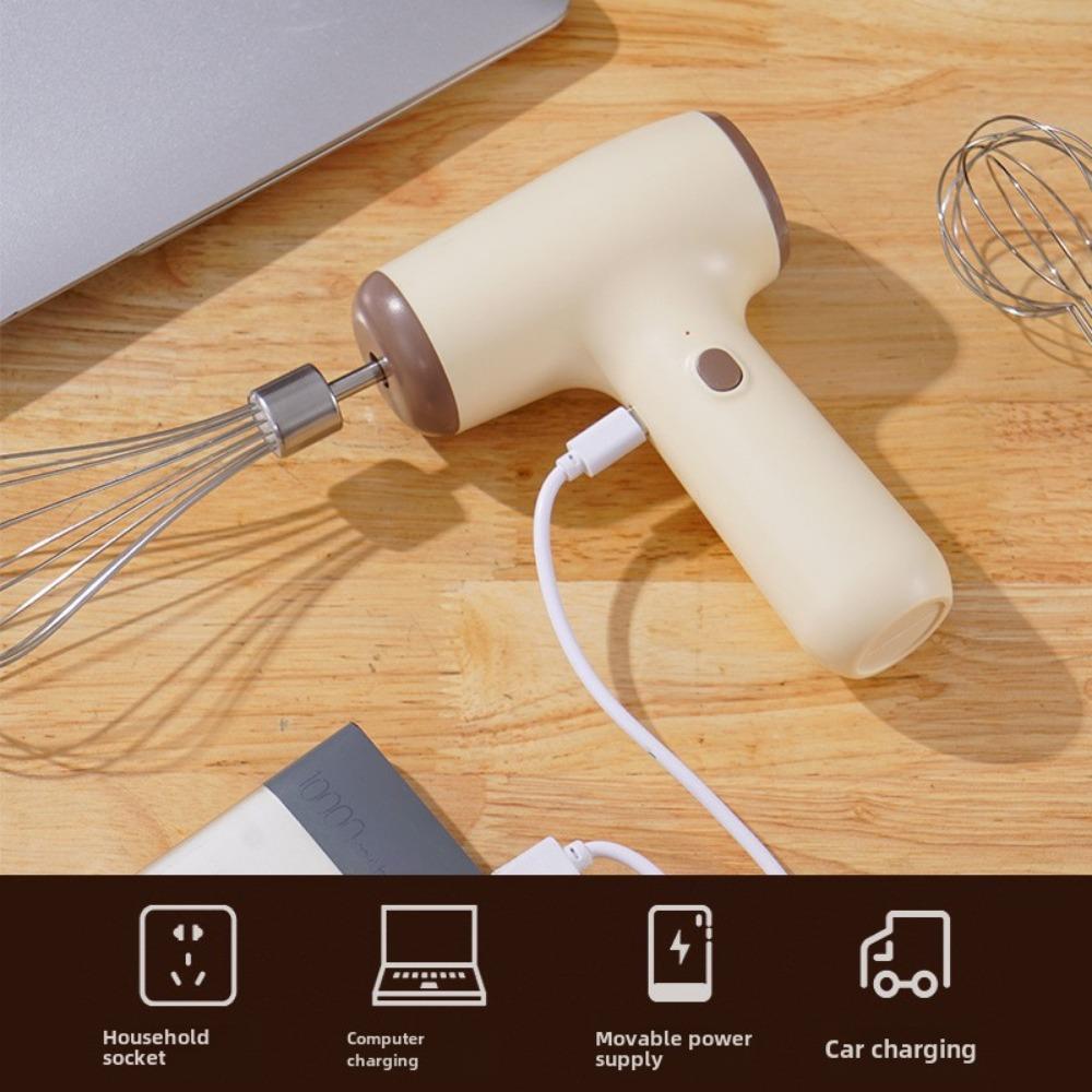 Wireless Electric Egg Beater Household Mini Cream Automatic Beater Baking Handheld Charged Mixing Machine