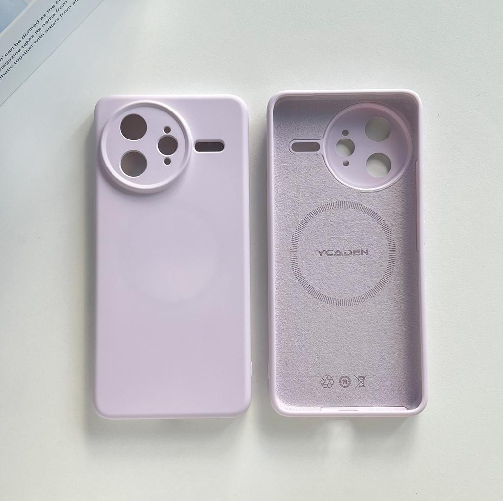 Premium liquid silicone is suitable for Xiaomi 17ProMax magnetic mobile phone case, Redmi K90 fine hole solid color sheath.