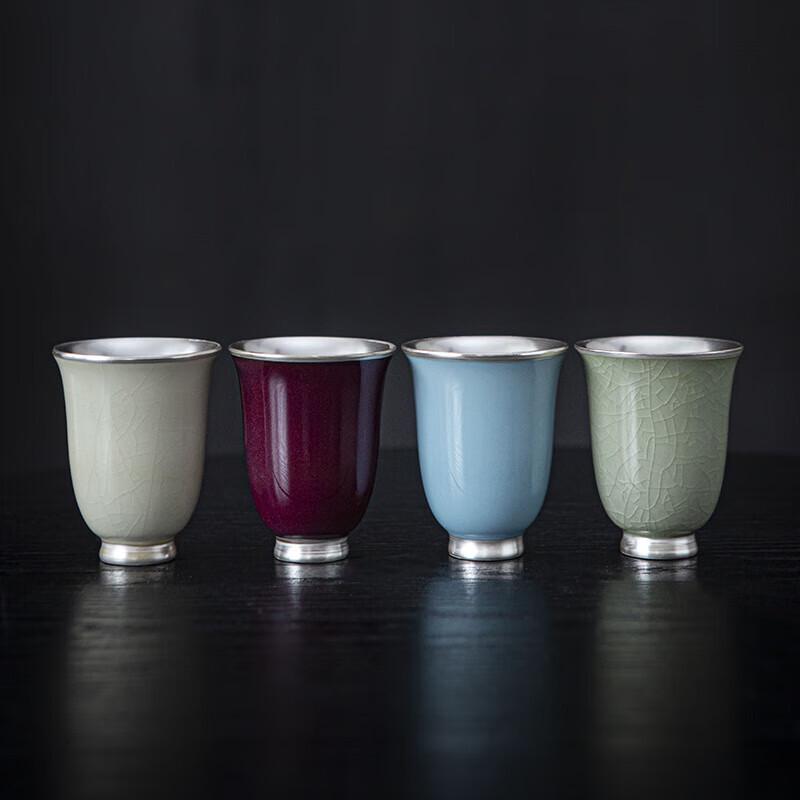 Chaxun Gilt Silver Ceramic Master Teacup Gift Set