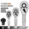 Reversible Mini Ratchet Wrench 72 Teeth Quick Socket Ratchet Socket Ratchet Wrench Mechanic Tools