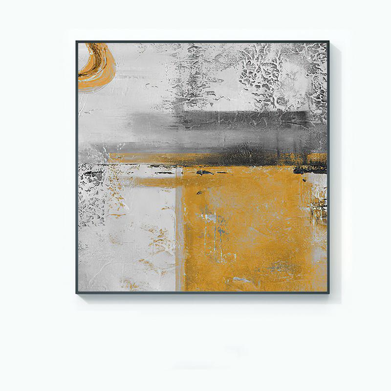 Orange Abstract Decorative Painting Light Luxury Style Dining Room Mural High-end Wall Painting Living Room Canvas Painting