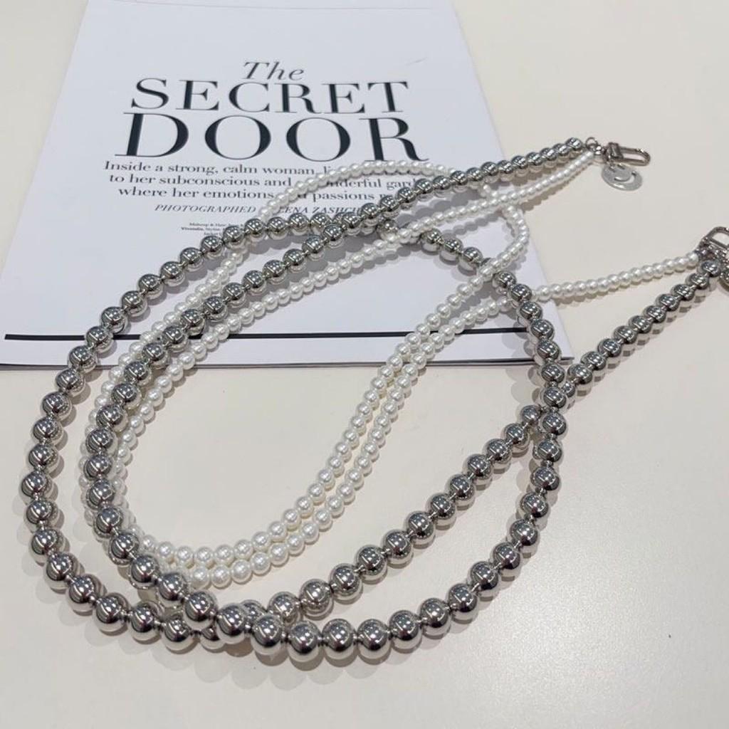 Pvc Heart Smile Phone Lanyard With Pearl Beads For Men And Women