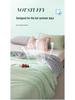 Class A Ice Silk Summer Quilt: Solid Color, Machine Washable, Thin Cooling Blanket for Air Conditioning