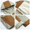 90 White Duck Down Outdoor Color Block Puffer Jacket Men Lightweight Casual Winter Coat