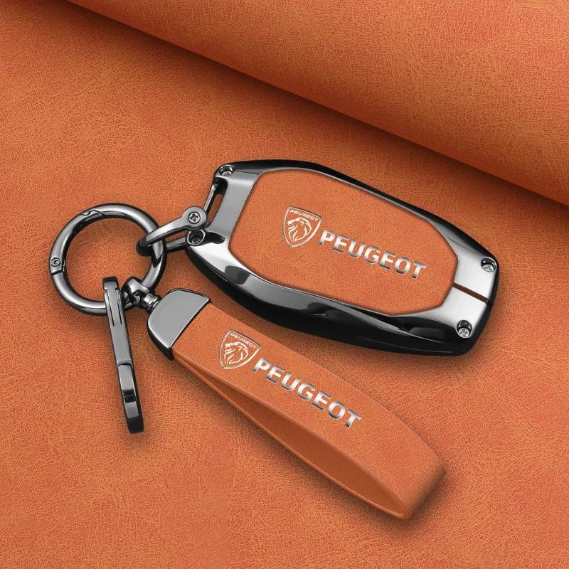 Car Sticker 2025 Hot Zinc Alloy Car Smart Remote Key Case Key Bag Shell Holder For Peugeot 2008 3008 4008 5008 308 408 508 Key P