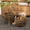 Bananna Leaf & Seagrass Large Baskets – Natural Browns- Set of 3