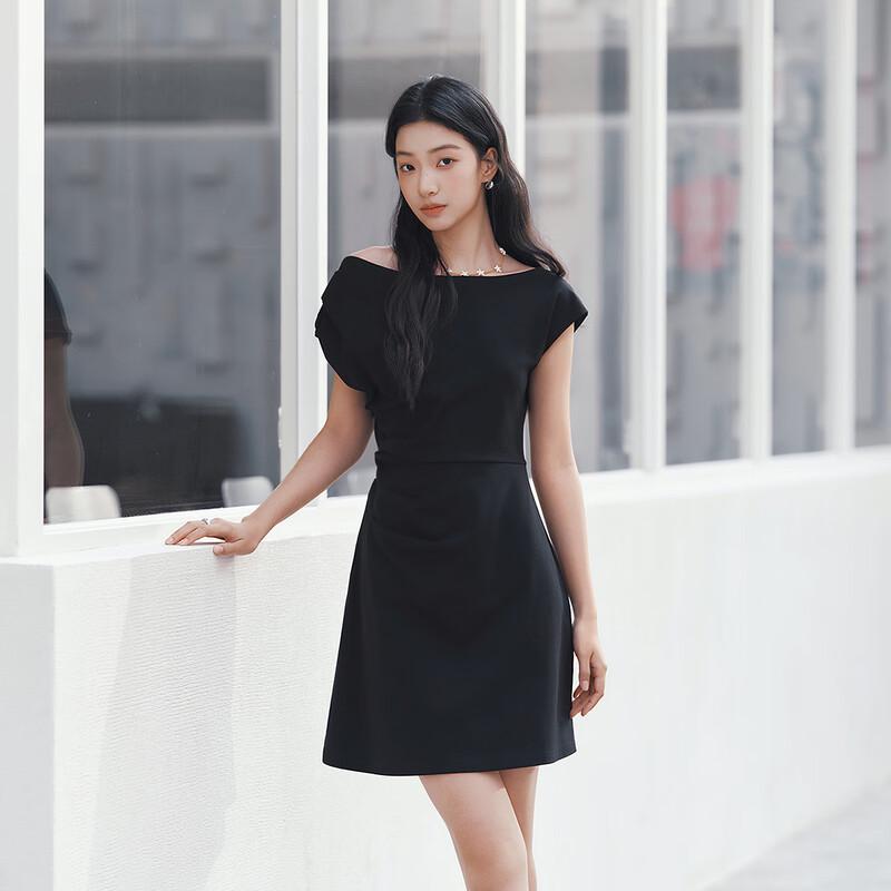 Semir Women's Off-Shoulder Pleated Mini Dress