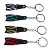 4er-Set Taucherflossen-Schlüsselanhänger aus Silikon, ideal für Geldbörsen, Handys und Handtaschen