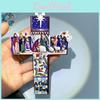 Beautiful Hand-painted Resin Cross Jesus Seven Blessings Holiday Ornament For Christmas