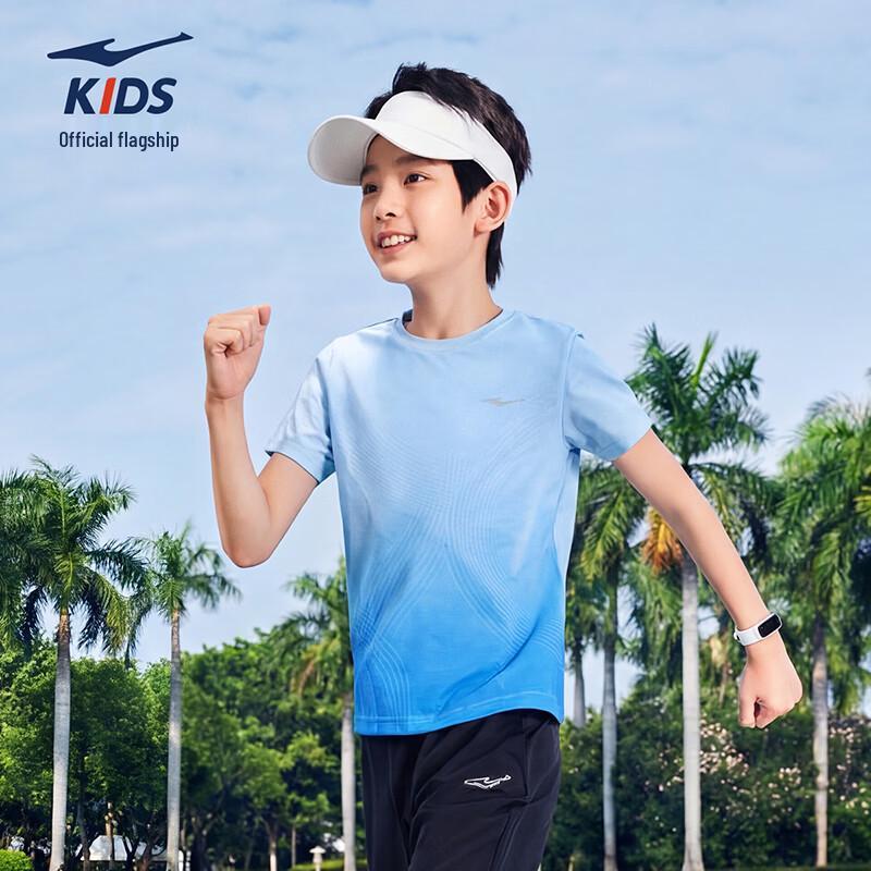 ERKE Kids  Unisex Round Neck Quick-Dry Cooling T-Shirt 170