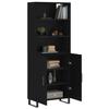 VidaXL Buffet haut Noir 69,5x34x180 cm Bois d'ingénierie 3189278