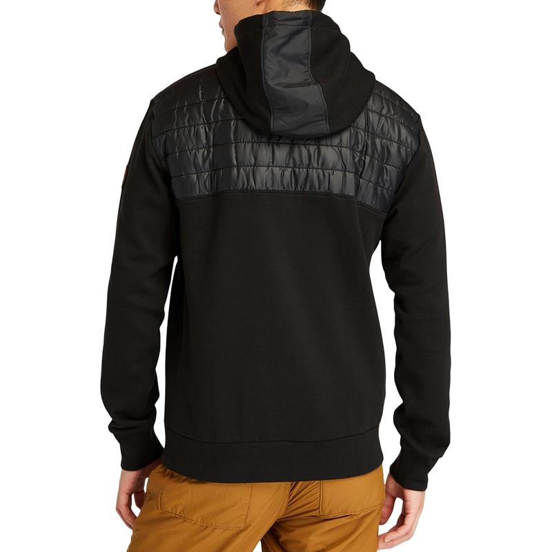 Timberland Solid Color Zip-Up Hooded Long Sleeve Sweatshirt Men sweatshirt Black A43AR-001