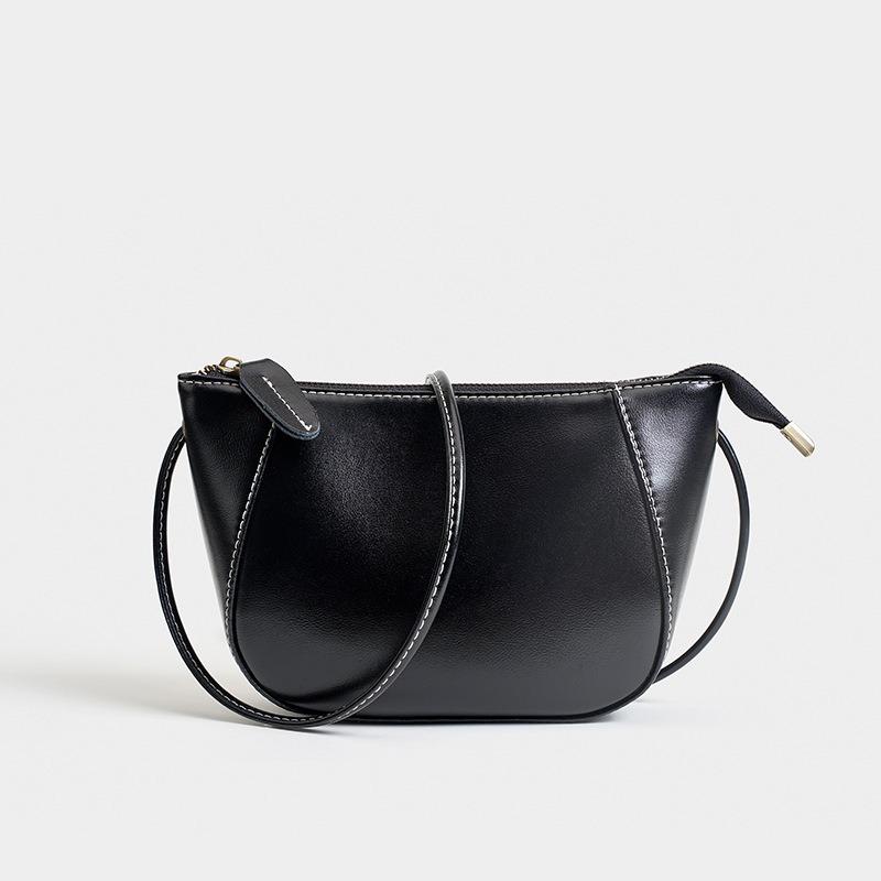 Damen Top Layer Rindsleder Premium Retro Einfache Shell Tasche Crossbody Schultertasche
