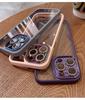 Luxury Glitter Diamond Transparent Case For iPhone 15 14 13 12 11 Pro Max Plus Lens Protection Shockproof Bumper Cases Cover