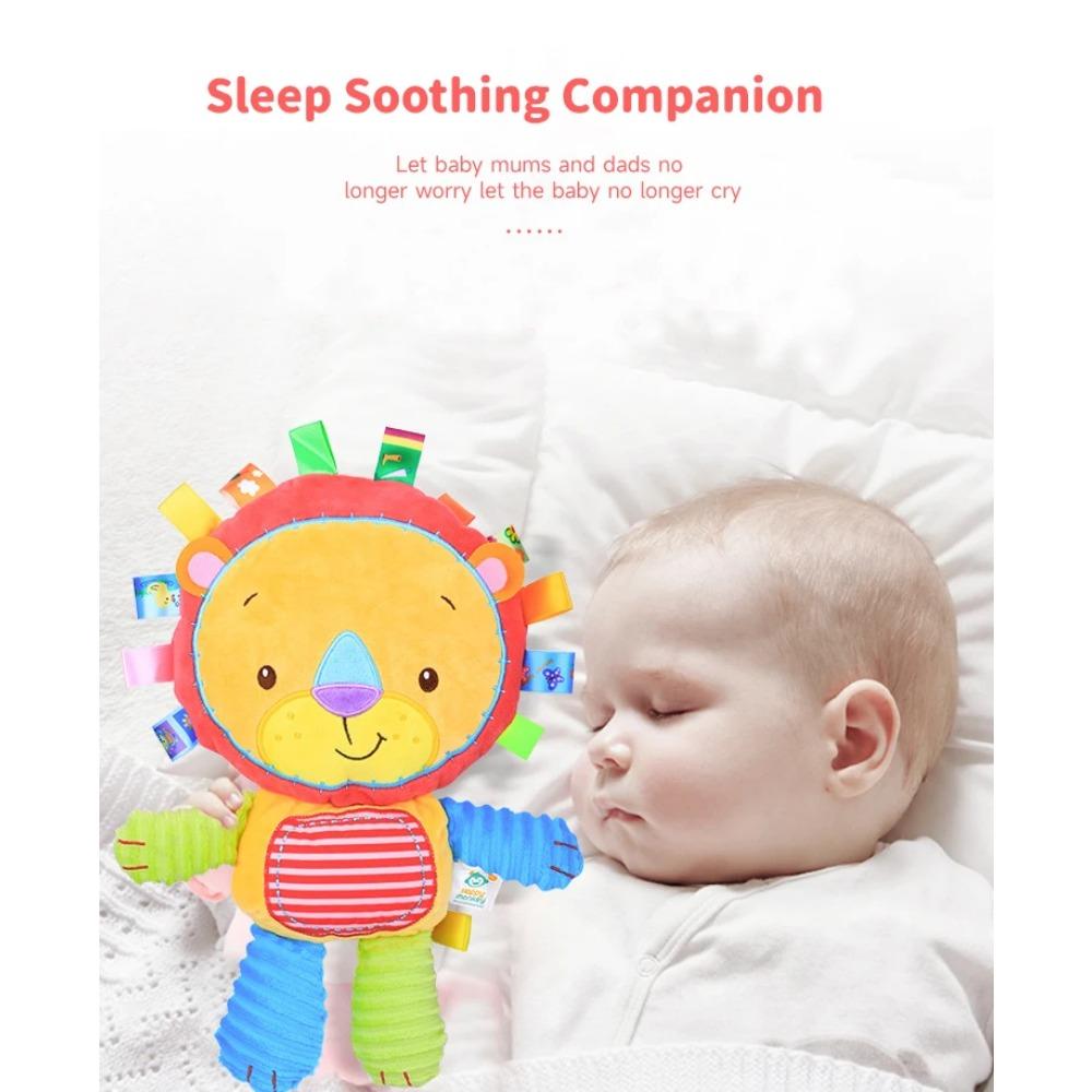 Baby Fill In Soft Plush Toy Cartoon Animal Elephant Monkey Plush Bell Rattles Toy Children Placation Toy Sleeping Companion Toys