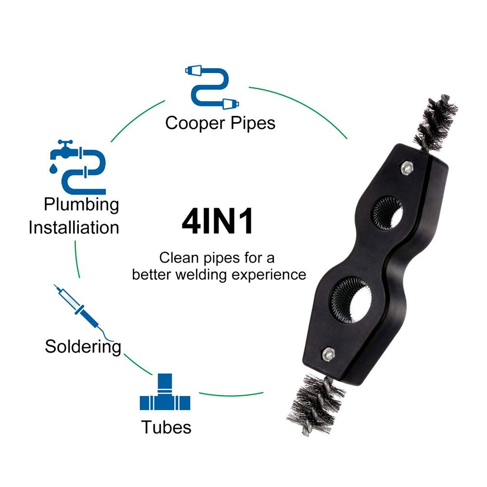 Portable Cleaning Rust Removal 4 In 1 Durable Steel Wire Auto Truck Anti Corrosion Cable Post Terminal Car Battery Brush Dirt