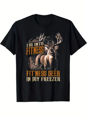I'm Into Fitness Fit'Ness Deer In My Freezer - Deer Hunting T-Shirt Summer Comfo