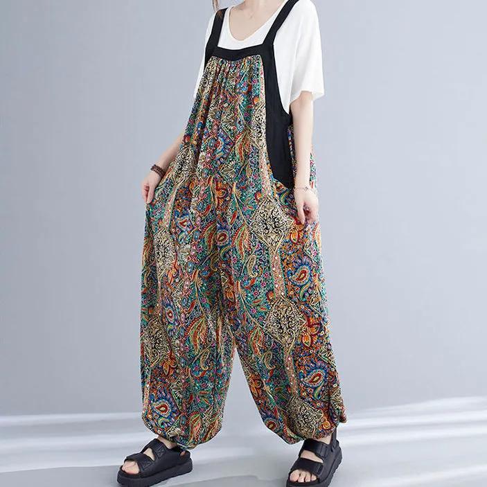 Large Size Loose Overalls Casual Trousers Harem Pants Summer Fat Sister Women's Wide-leg Pants Temperament Straight Pants