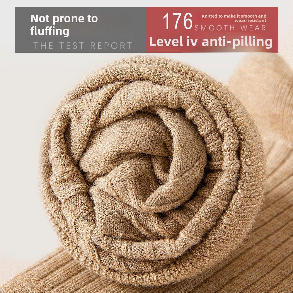 5 Paires de Chaussettes Mi-Tubes d'Affaires pour Homme Printemps et Automne en Pur Coton Respirant Quatre Saisons