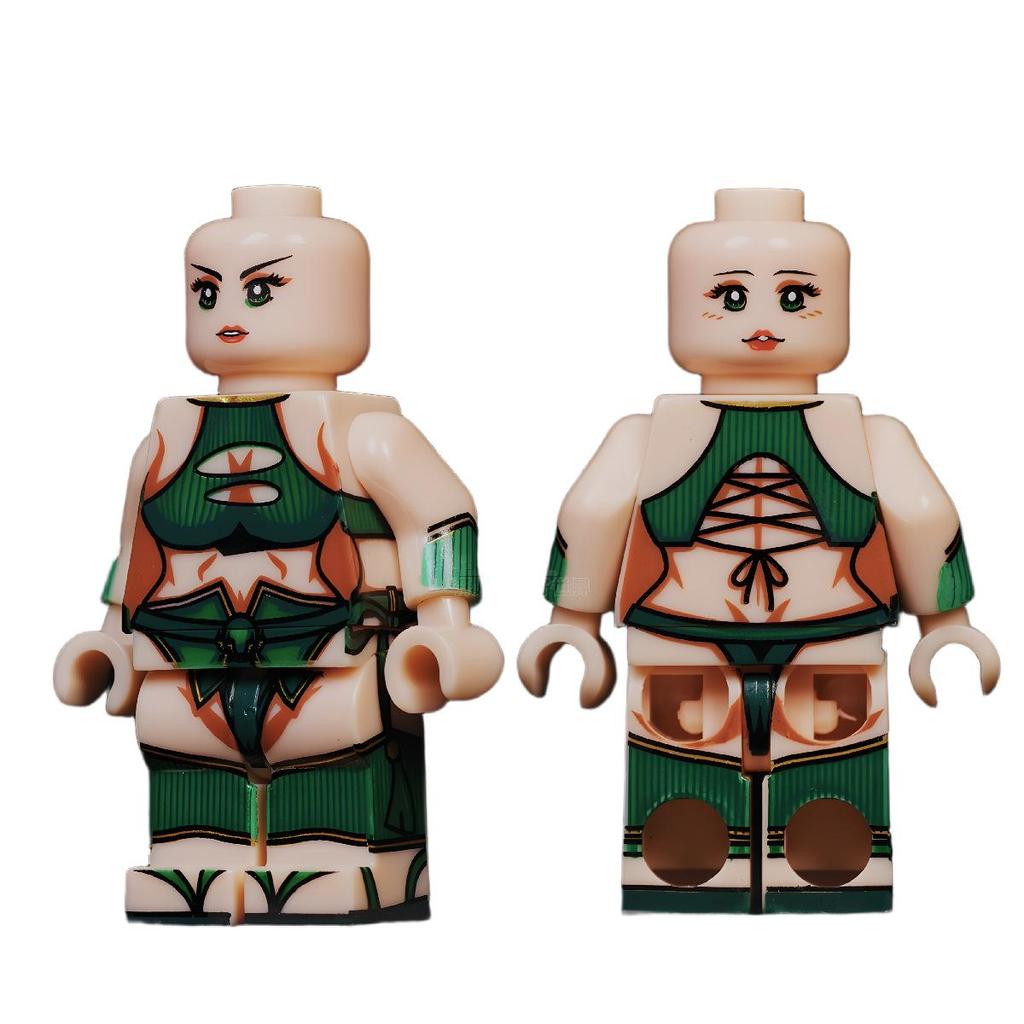 Female Guan Yu Minifigure - Romance of the Three Kingdoms Series, LEGO-Compatible Building Blocks, Also Includes Female Cao Cao Toy.