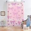 1PCS Pink Butterfly Bow Love Printed Cotton Curtain Sweet Girl Style   Bedroom Living Room   Curtains