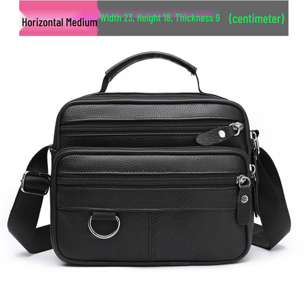 Men's Multifunctional Genuine Leather Crossbody Shoulder Bag