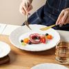 European Creative Relief Ceramic Plate Household Cake Dessert Plate Western Plate Steak Plate Vegetable Plate Breakfast Plate Fruit Plate