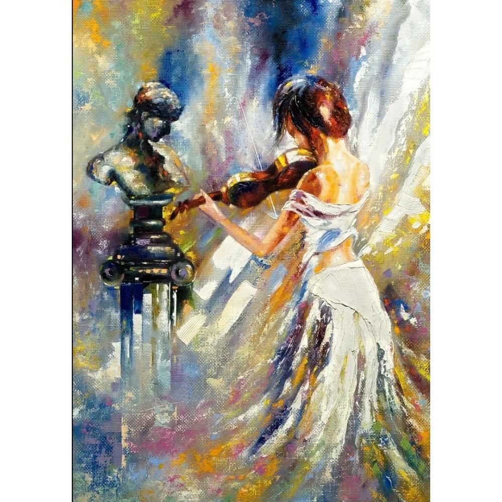 Abstrakte Vintage Musikposter Öl Jazz Saxophon Violine Gitarre Klavier Poster Leinwanddruck Wandkunst Poster Wohnzimmerdekor