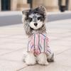 Yousheng Pet Shirt with Stripes And Plush Bear Button Down Short Sleeve Summer Puppy Outfits Breathable Pet T Shirt for Small Medium Dogs